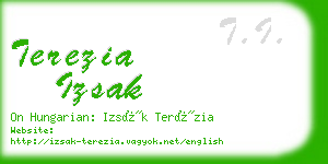 terezia izsak business card